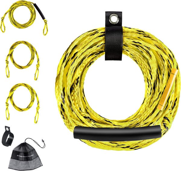 Boat Tow Rope（yellow）Tow Rope for 1-6 Rider